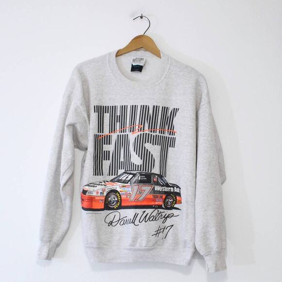 Vintage Nascar Driver Darrell Waltrip Sweatshirt XL - Picture 1 of 4
